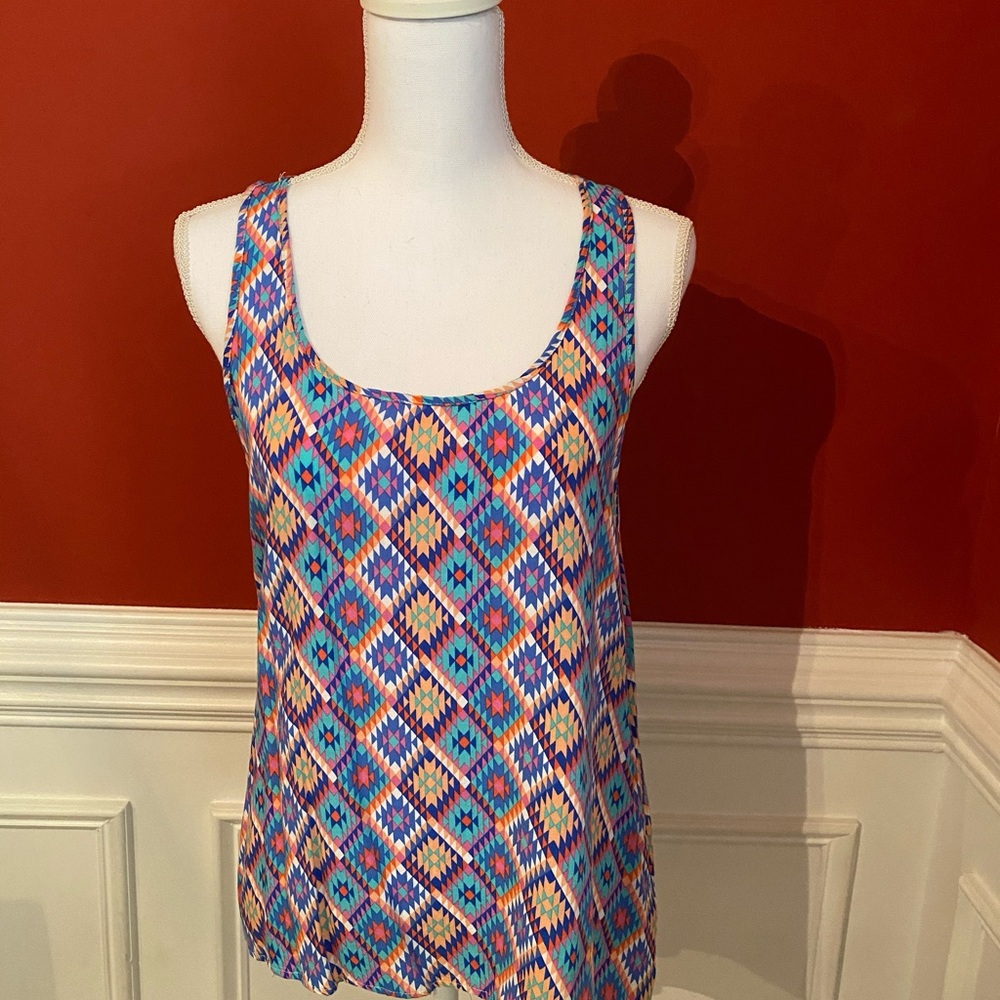 Fun 2 Fun Med Aztec Print Tank